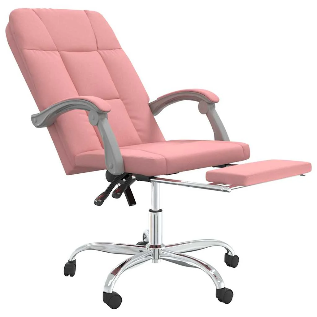 Fauteuil inclinable de bureau 63 x 59 x 124 cm rose similicuir – vue de détail