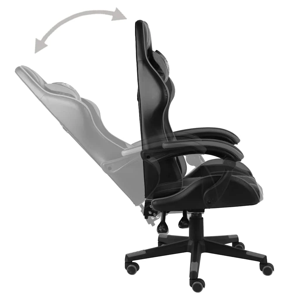 Fauteuil de jeux vidéo 62 x 69 x 130 cm gris similicuir – vue en situation