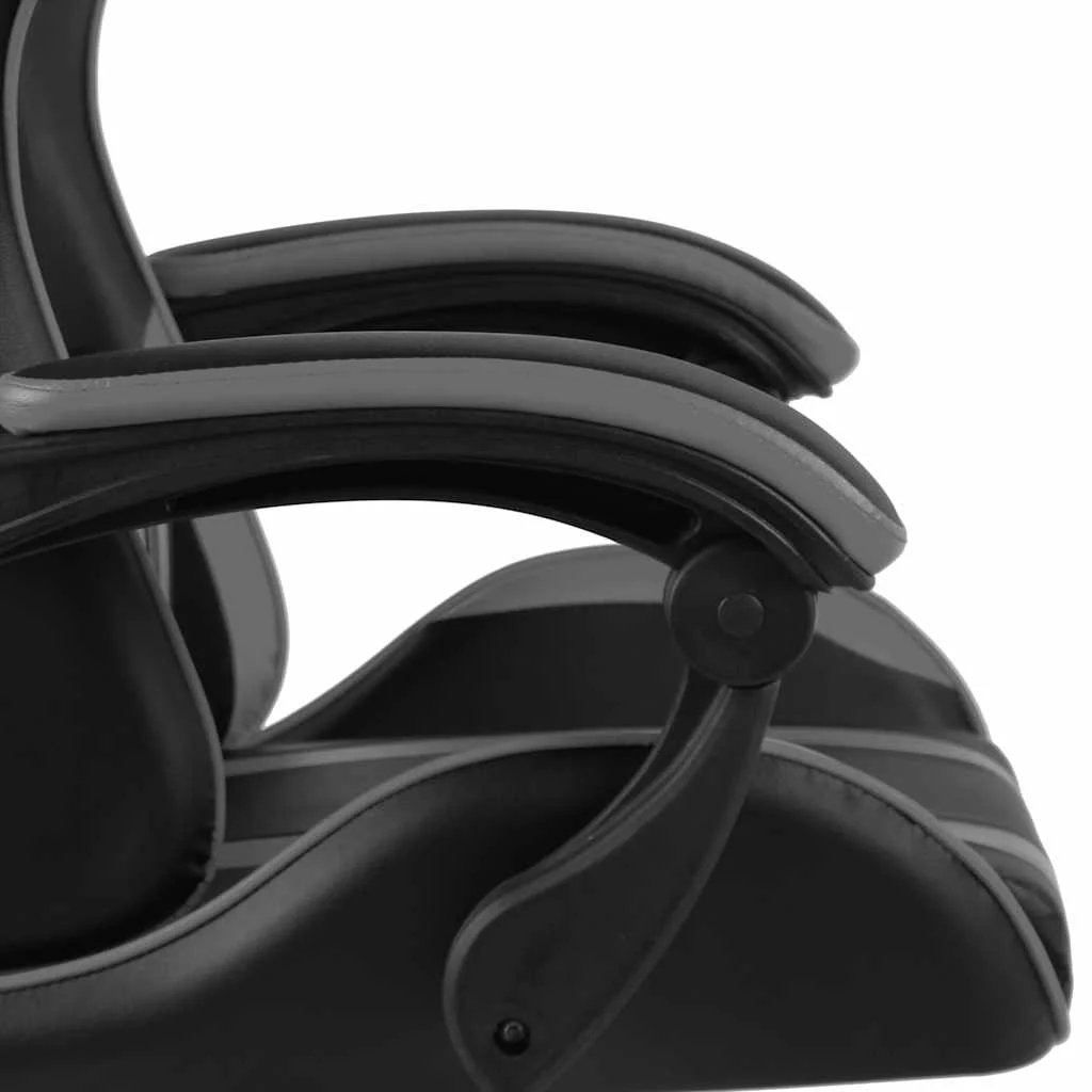 Fauteuil de jeux vidéo 62 x 69 x 130 cm gris similicuir – vue de détail