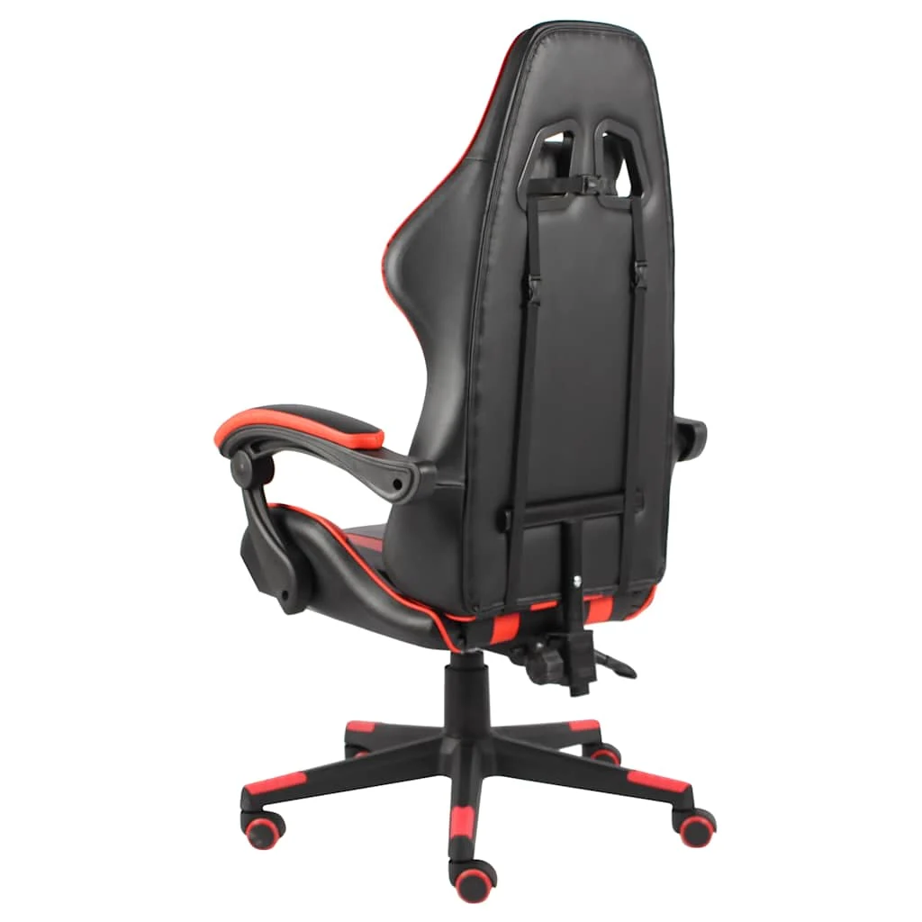 Fauteuil de jeux vidéo 62 x 69 x 130 cm rouge similicuir – vue de côté