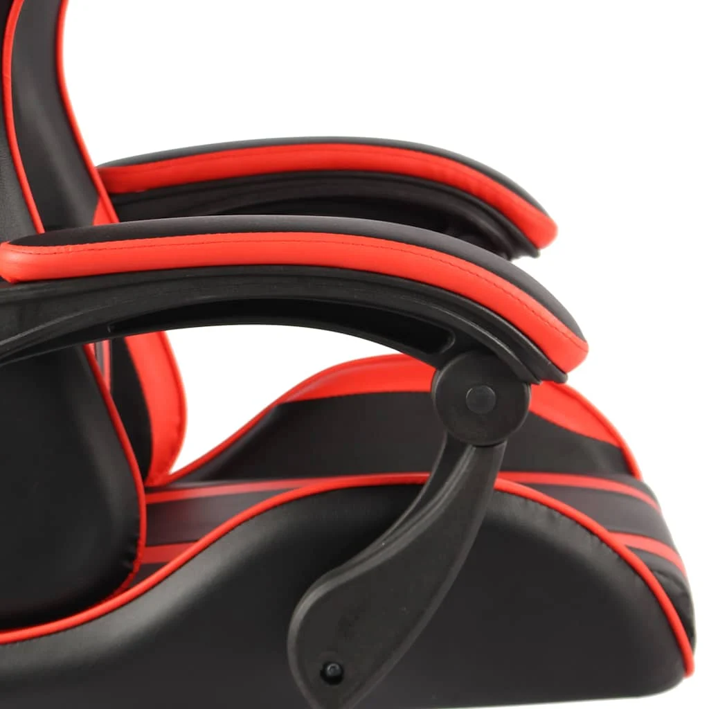 Fauteuil de jeux vidéo 62 x 69 x 130 cm rouge similicuir – vue de détail