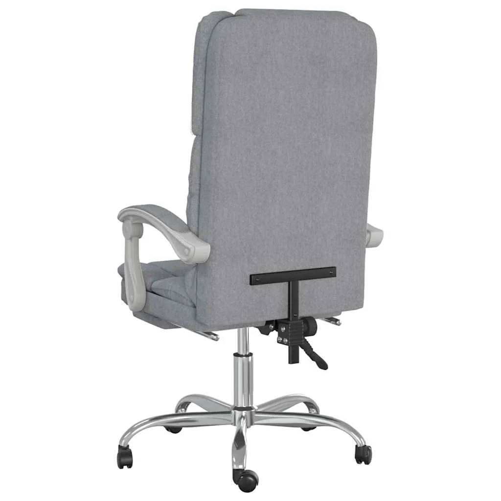Fauteuil de massage inclinable de bureau 63 x 56 x 120 cm gris clair tissu – modèle 2 – vue en situation