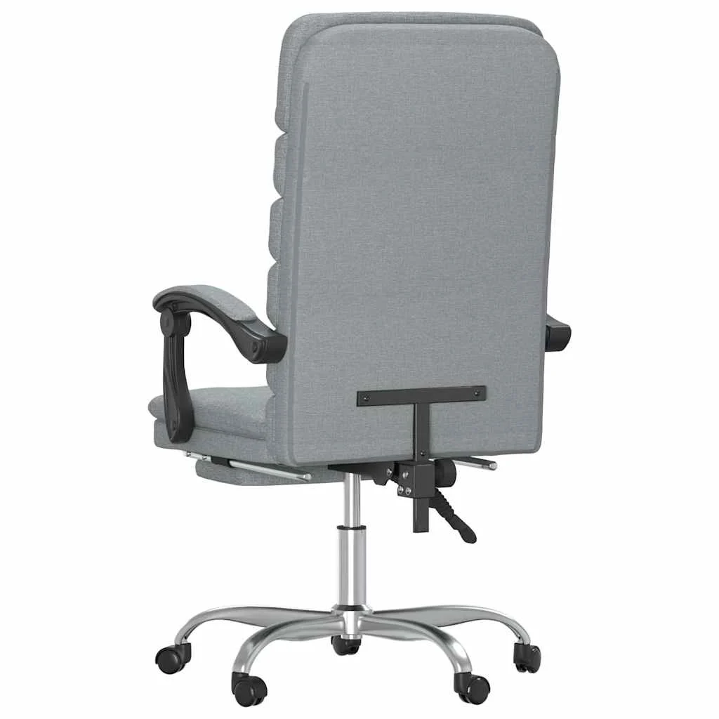 Fauteuil de massage inclinable de bureau 63 x 56 x 120 cm gris clair tissu – modèle 3 – vue en situation