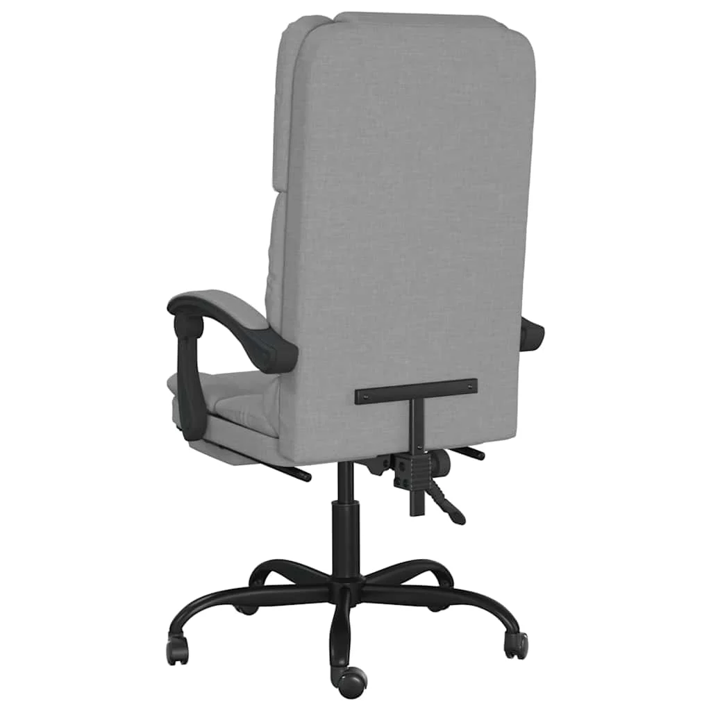Fauteuil de massage inclinable de bureau 63 x 56 x 120 cm gris clair tissu – modèle 4 – vue en situation