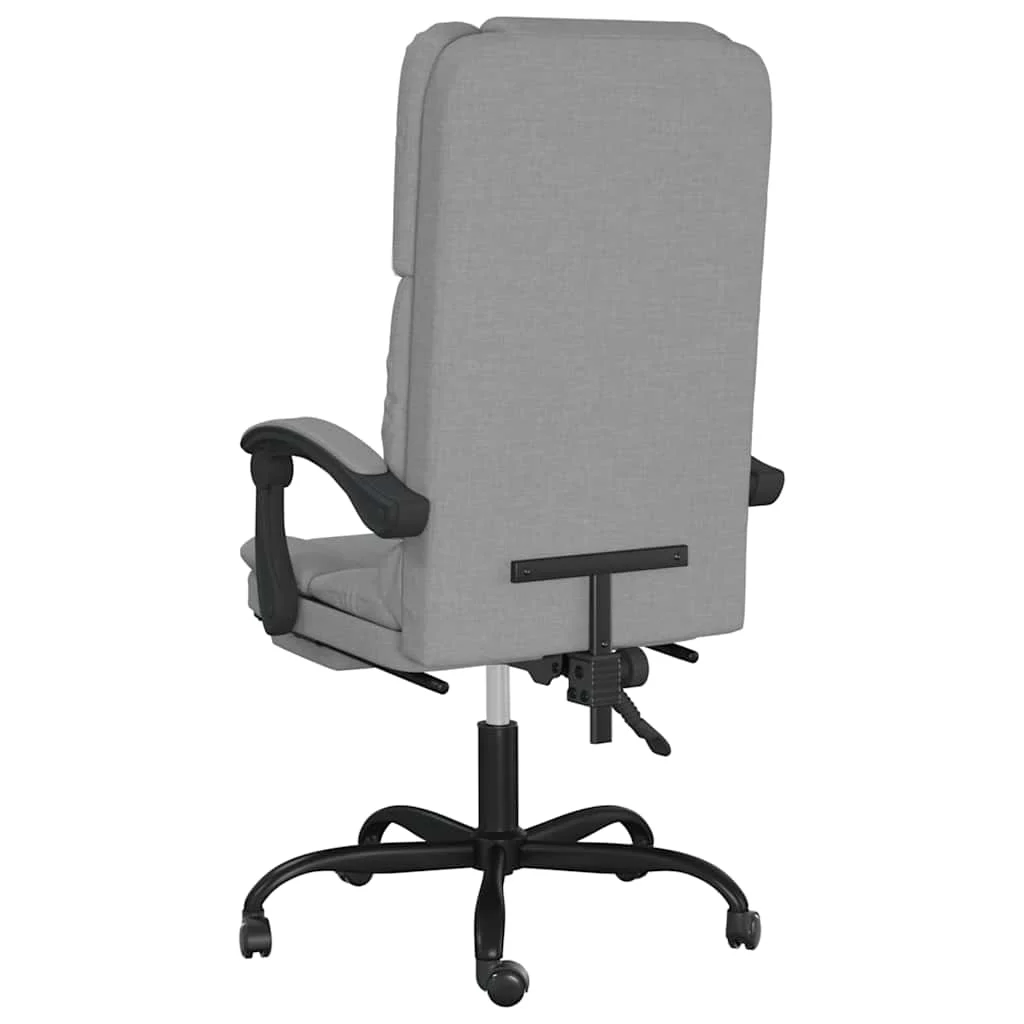 Fauteuil de massage inclinable de bureau 63 x 56 x 120 cm gris clair tissu – vue en situation