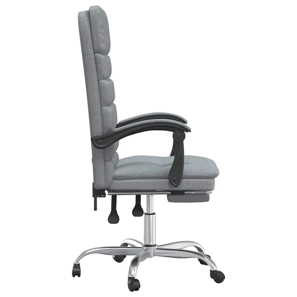 Fauteuil de massage inclinable de bureau 63 x 56 x 120 cm gris clair tissu – modèle 3 – vue de dessus