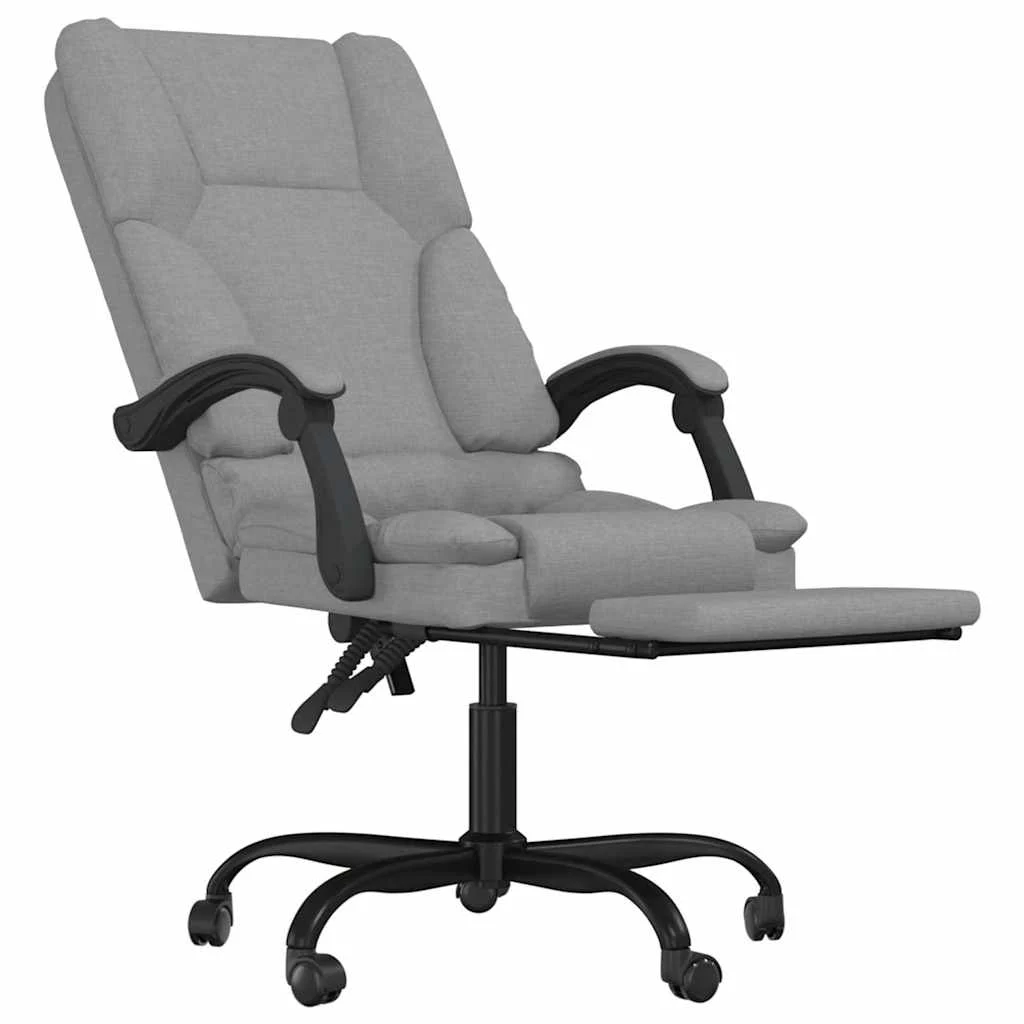 Fauteuil de massage inclinable de bureau 63 x 56 x 120 cm gris clair tissu – modèle 4 – vue de dessus