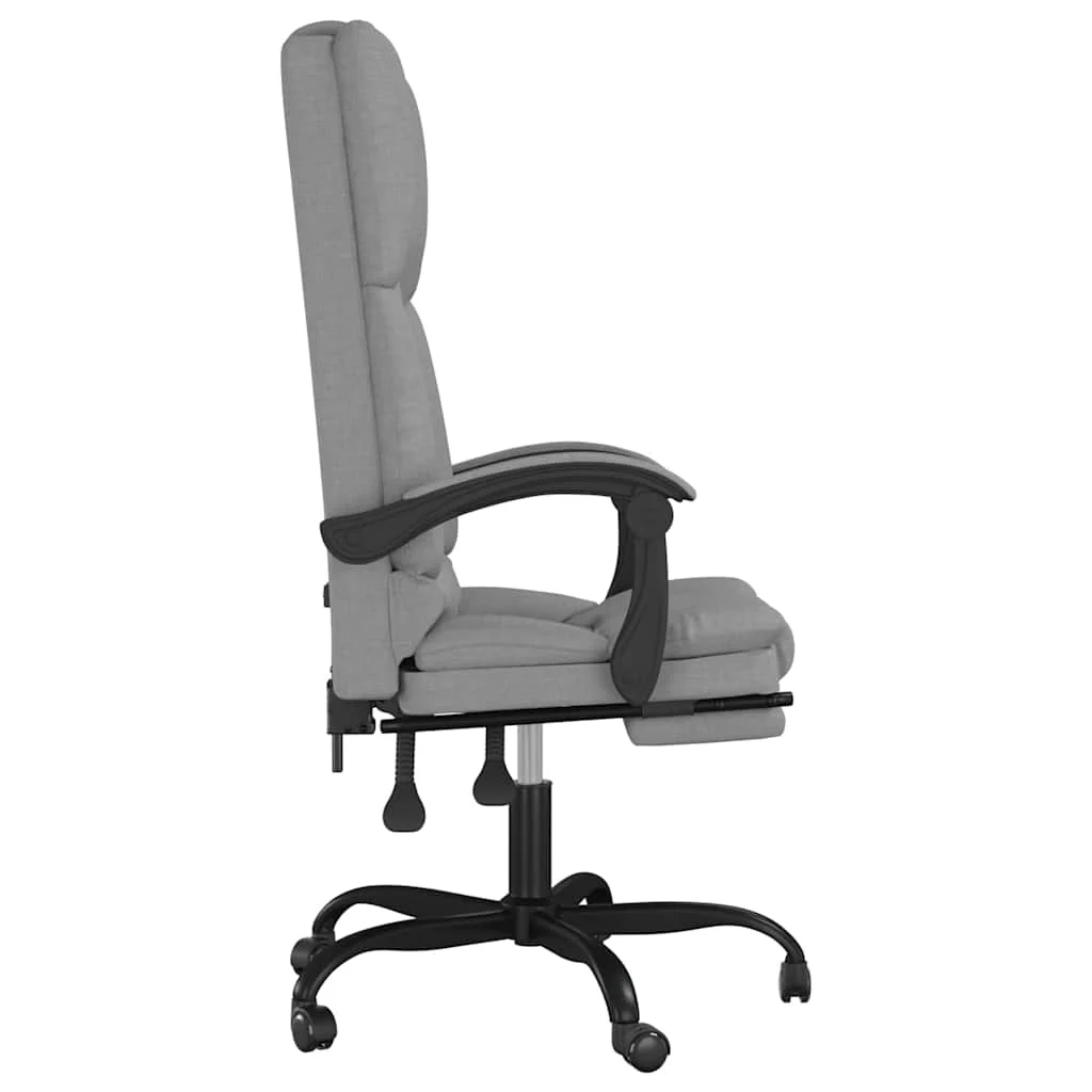 Fauteuil de massage inclinable de bureau 63 x 56 x 120 cm gris clair tissu – vue de dessus
