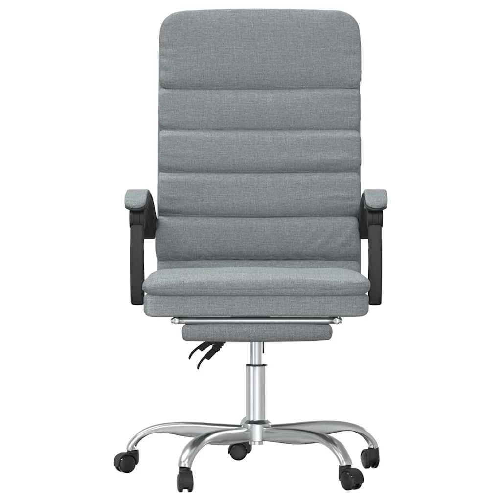 Fauteuil de massage inclinable de bureau 63 x 56 x 120 cm gris clair tissu – modèle 3 – vue de côté