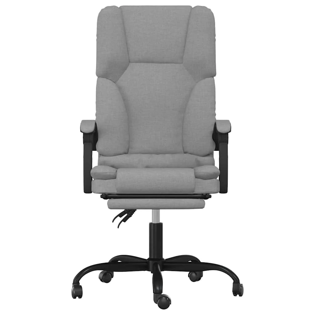 Fauteuil de massage inclinable de bureau 63 x 56 x 120 cm gris clair tissu – vue de côté