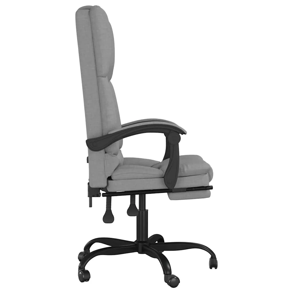 Fauteuil de massage inclinable de bureau 63 x 56 x 120 cm gris clair tissu – modèle 4 – vue de détail