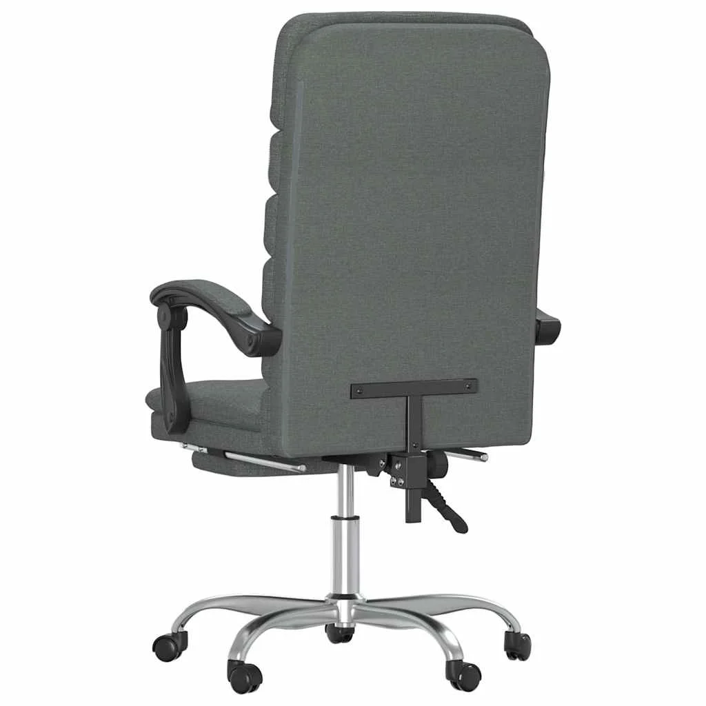 Fauteuil de massage inclinable de bureau 63 x 56 x 120 cm gris foncé tissu – modèle 3 – vue en situation