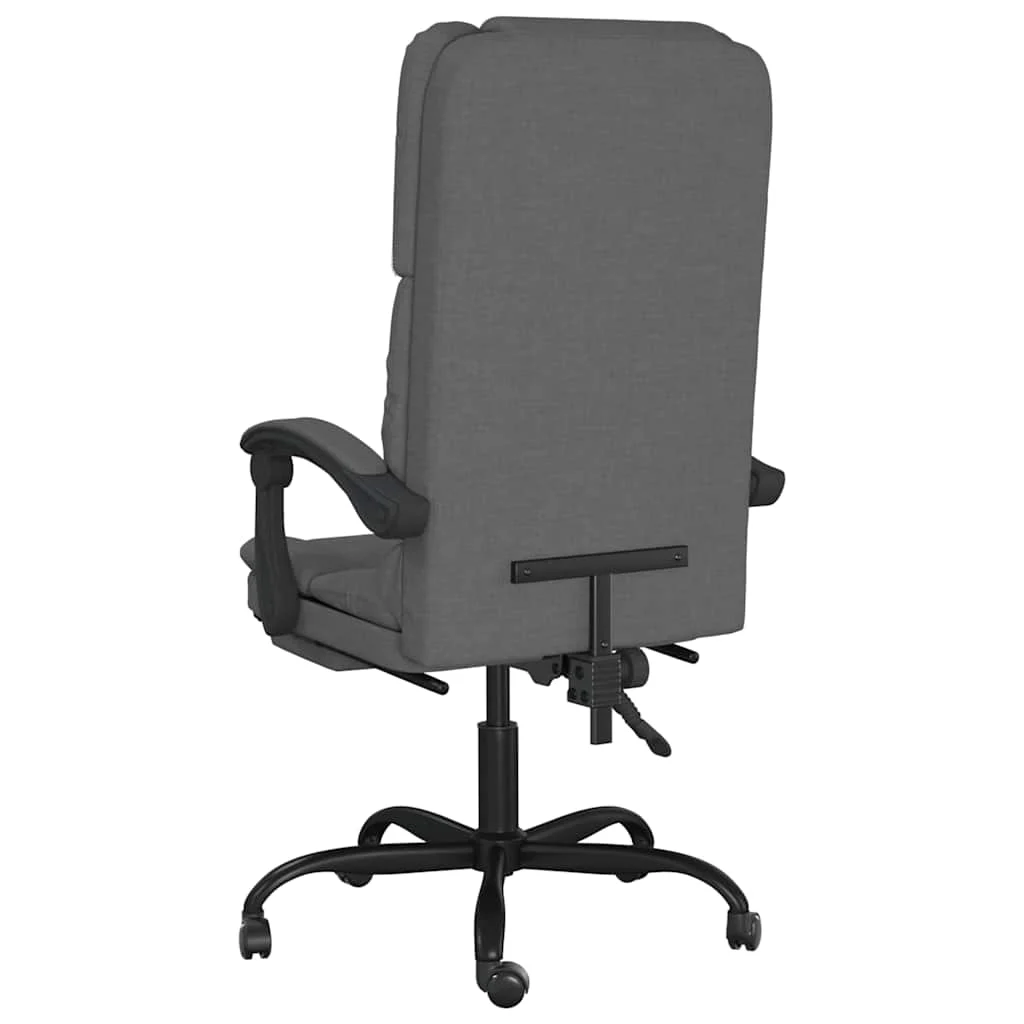 Fauteuil de massage inclinable de bureau 63 x 56 x 120 cm gris foncé tissu – modèle 4 – vue en situation