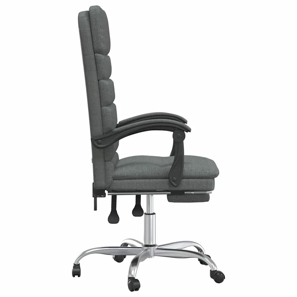 Fauteuil de massage inclinable de bureau 63 x 56 x 120 cm gris foncé tissu – modèle 3 – vue de dessus