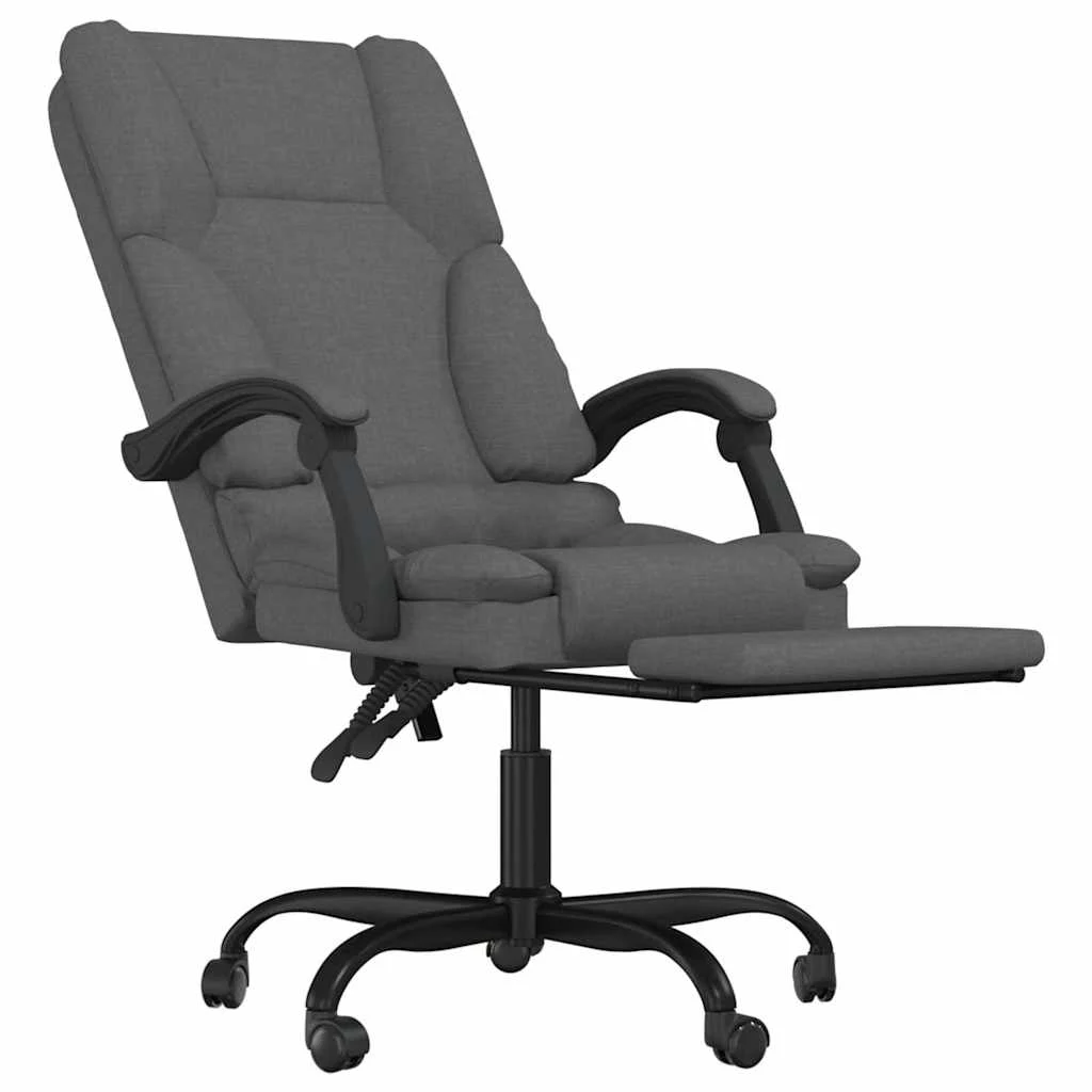 Fauteuil de massage inclinable de bureau 63 x 56 x 120 cm gris foncé tissu – modèle 4 – vue de dessus