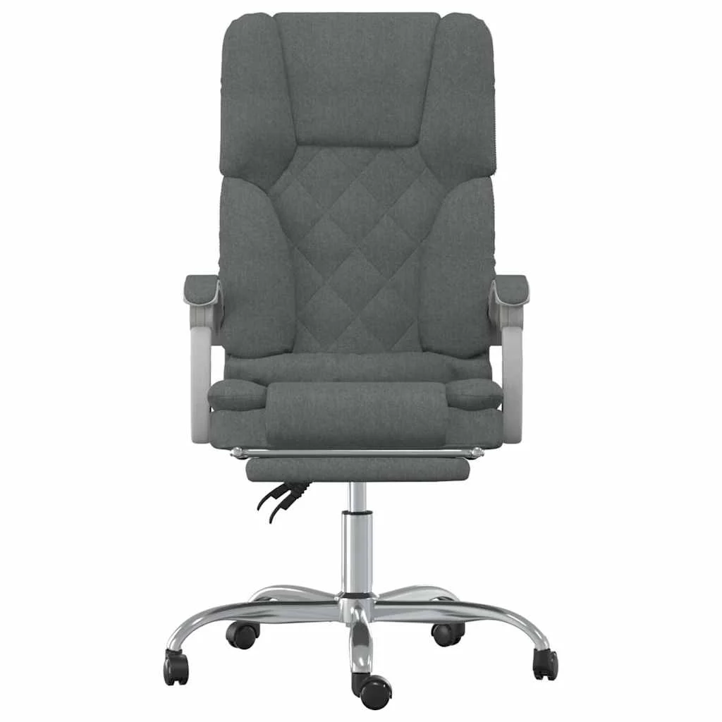 Fauteuil de massage inclinable de bureau 63 x 56 x 120 cm gris foncé tissu – modèle 2 – vue de côté
