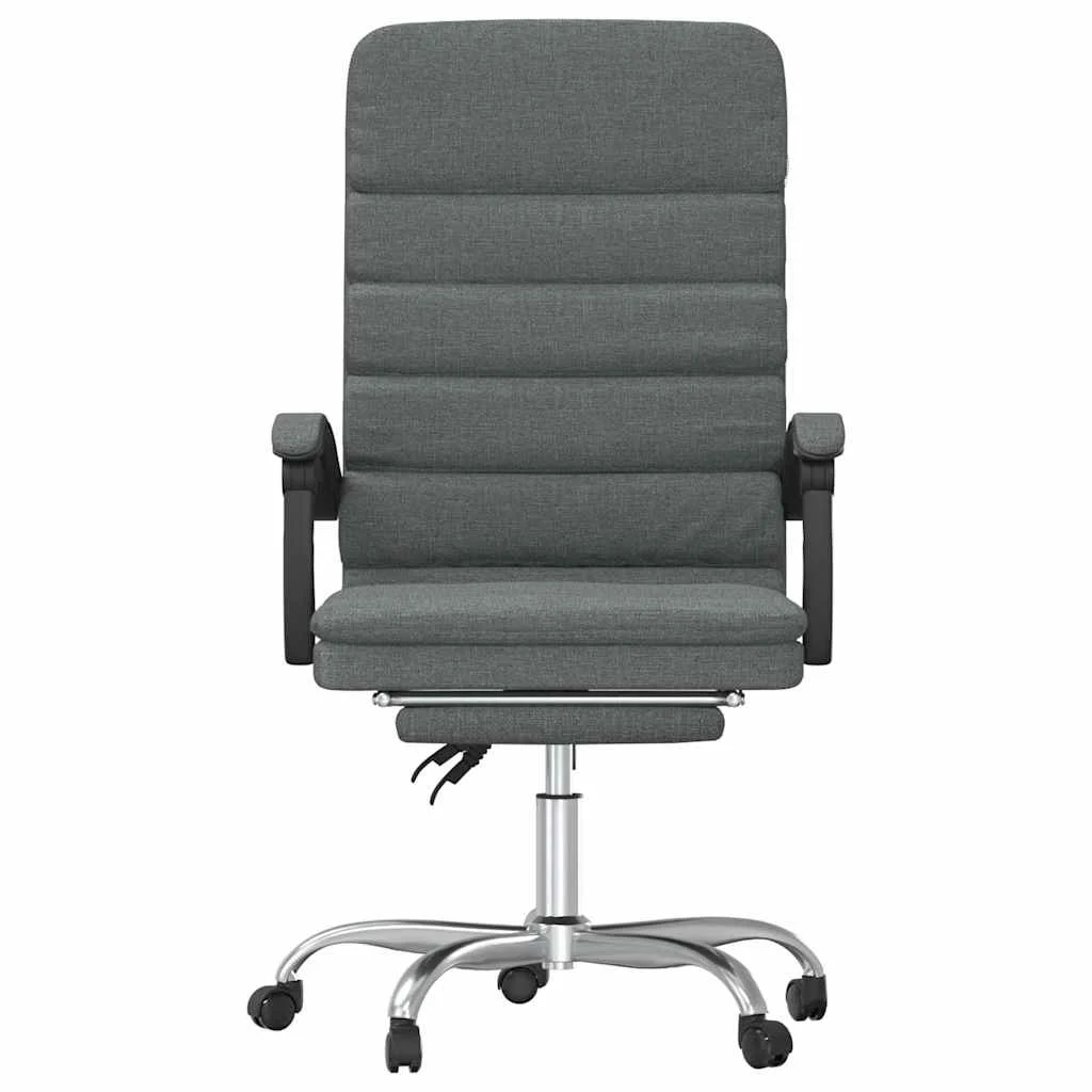 Fauteuil de massage inclinable de bureau 63 x 56 x 120 cm gris foncé tissu – modèle 3 – vue de côté