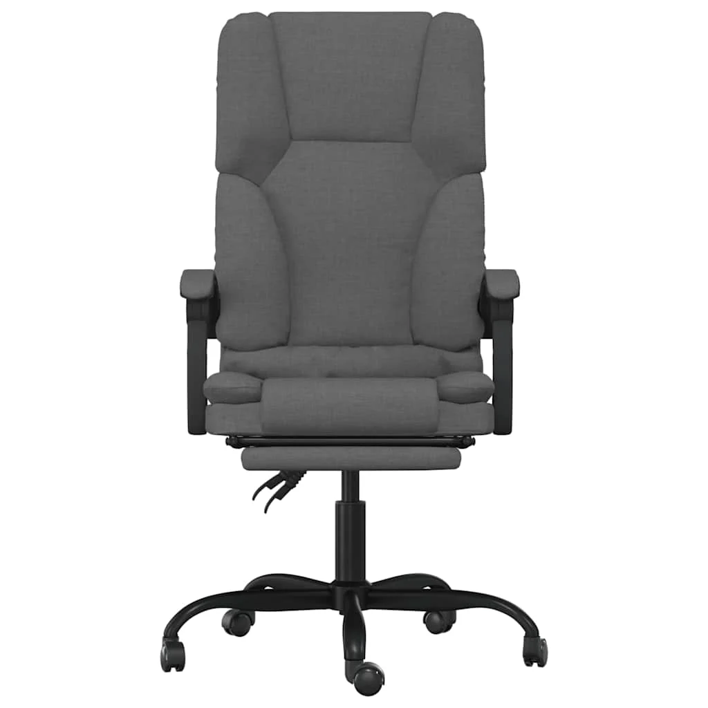 Fauteuil de massage inclinable de bureau 63 x 56 x 120 cm gris foncé tissu – modèle 4 – vue de côté