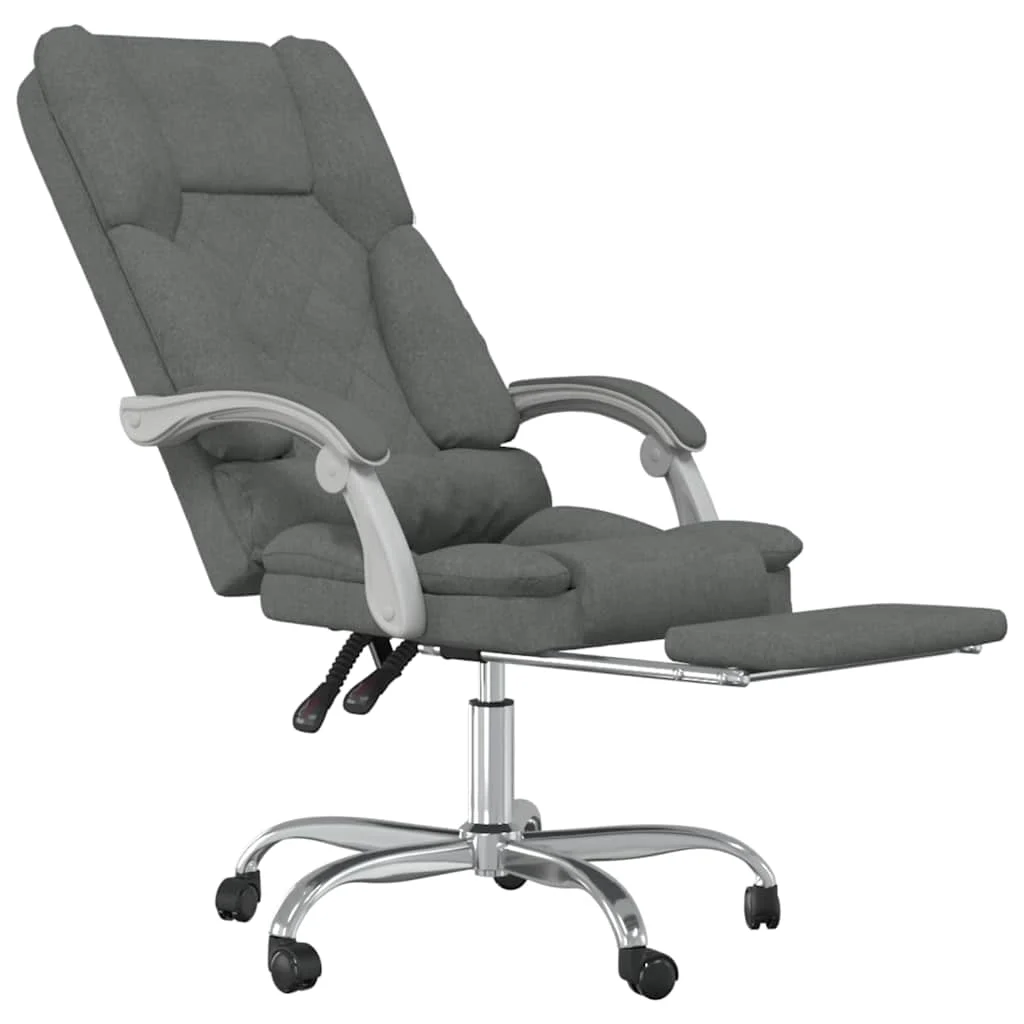 Fauteuil de massage inclinable de bureau 63 x 56 x 120 cm gris foncé tissu – modèle 2 – vue de détail