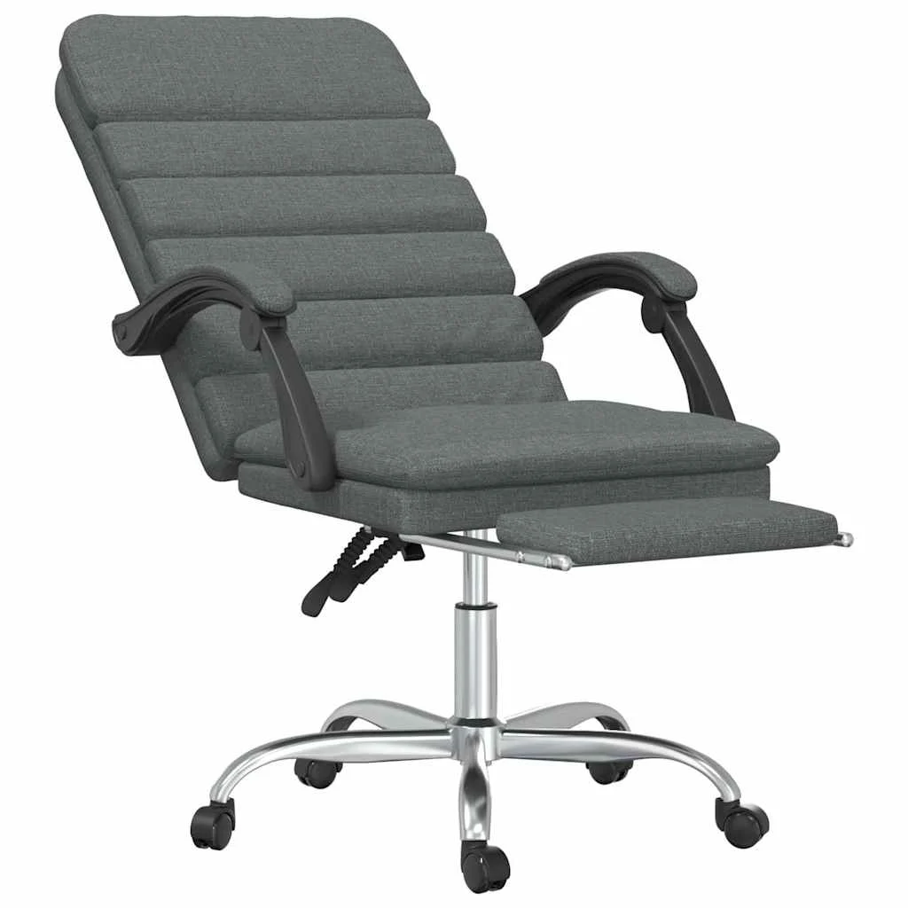 Fauteuil de massage inclinable de bureau 63 x 56 x 120 cm gris foncé tissu – modèle 3 – vue de détail