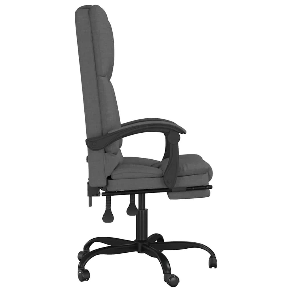 Fauteuil de massage inclinable de bureau 63 x 56 x 120 cm gris foncé tissu – modèle 4 – vue de détail