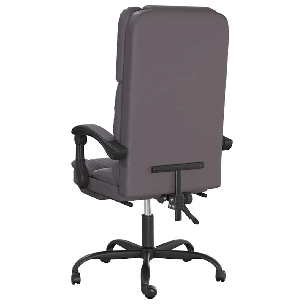 Fauteuil de massage inclinable de bureau 63 x 56 x 120 cm gris similicuir – modèle 2 – vue en situation