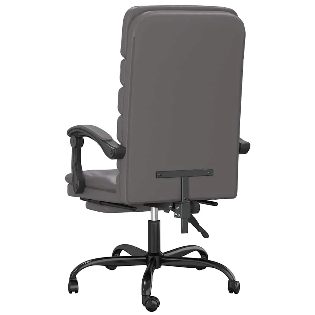 Fauteuil de massage inclinable de bureau 63 x 56 x 120 cm gris similicuir – modèle 3 – vue en situation