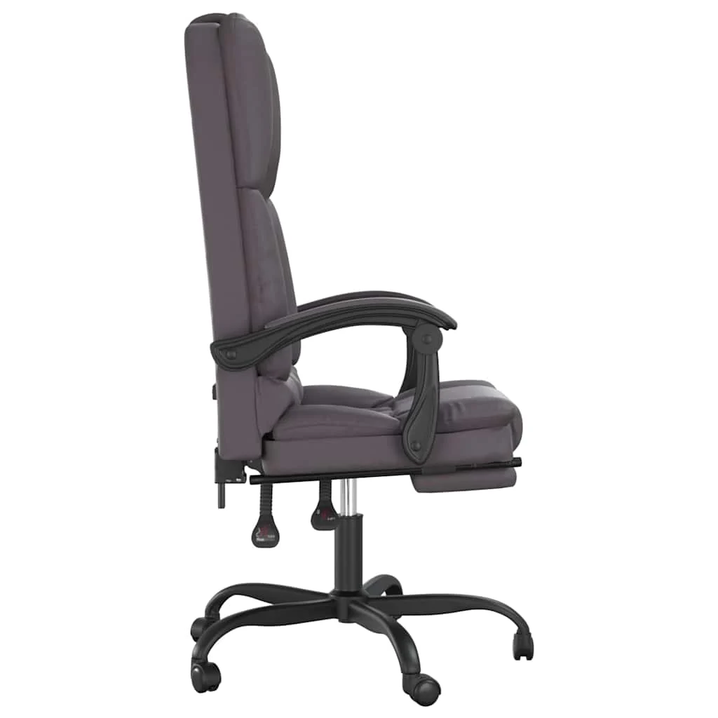 Fauteuil de massage inclinable de bureau 63 x 56 x 120 cm gris similicuir – modèle 2 – vue de dessus