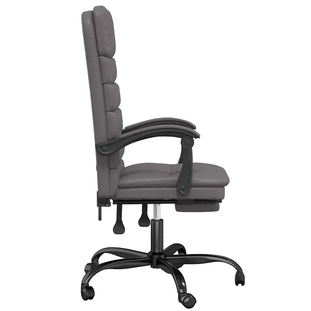 Fauteuil de massage inclinable de bureau 63 x 56 x 120 cm gris similicuir – modèle 3 – vue de dessus