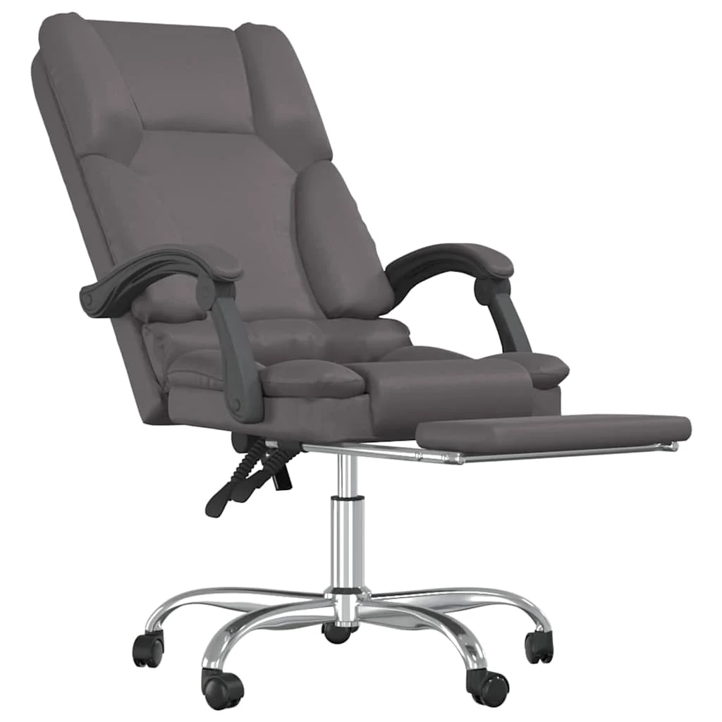 Fauteuil de massage inclinable de bureau 63 x 56 x 120 cm gris similicuir – modèle 4 – vue de dessus