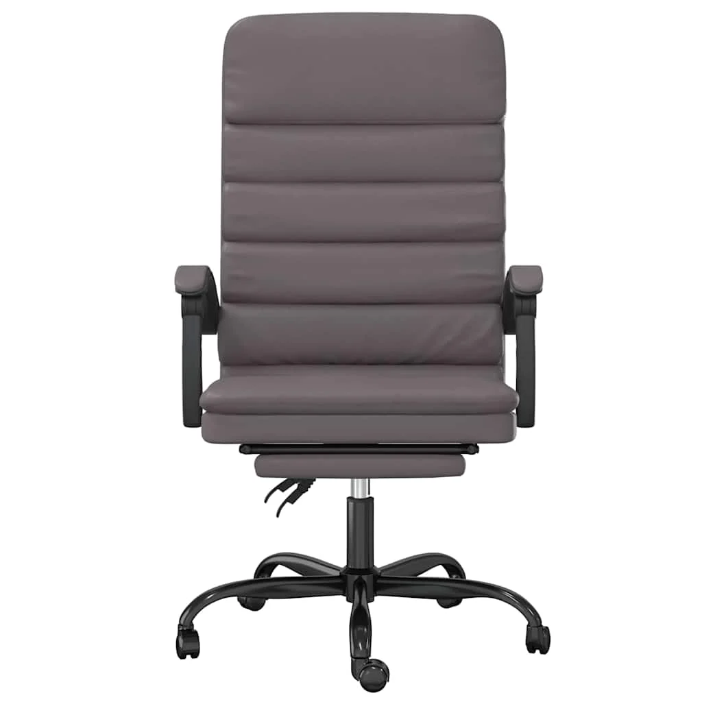 Fauteuil de massage inclinable de bureau 63 x 56 x 120 cm gris similicuir – modèle 3 – vue de côté