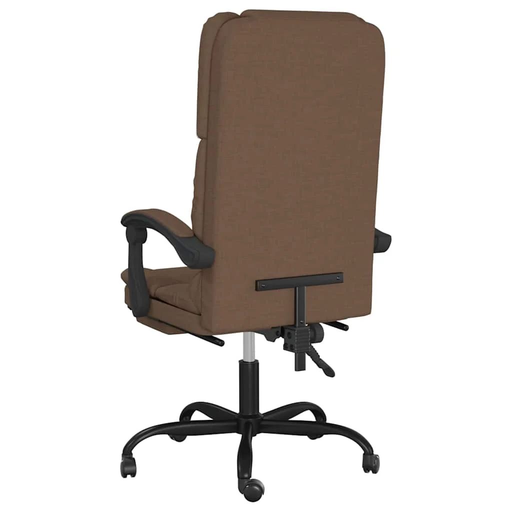 Fauteuil de massage inclinable de bureau 63 x 56 x 120 cm marron tissu – vue en situation