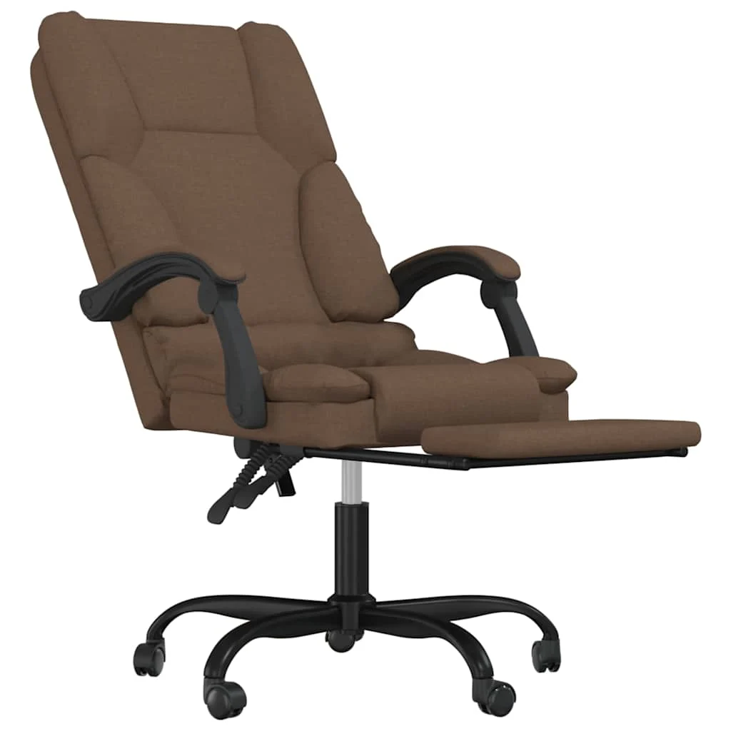 Fauteuil de massage inclinable de bureau 63 x 56 x 120 cm marron tissu – vue de dessus