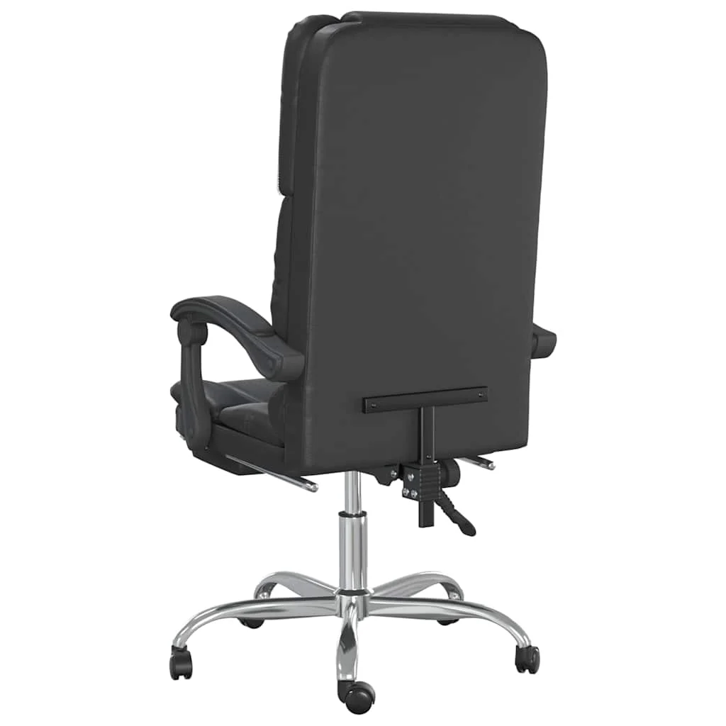 Fauteuil de massage inclinable de bureau 63 x 56 x 120 cm noir similicuir – vue en situation