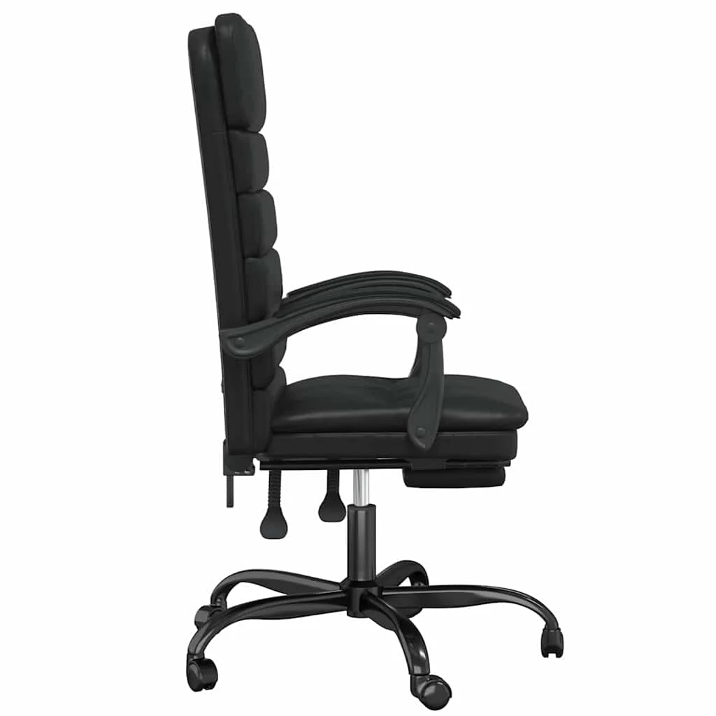 Fauteuil de massage inclinable de bureau 63 x 56 x 120 cm noir similicuir – modèle 3 – vue de dessus