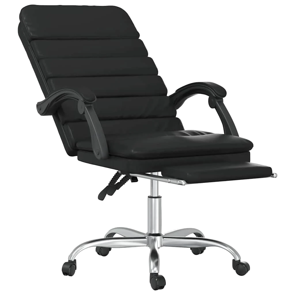 Fauteuil de massage inclinable de bureau 63 x 56 x 120 cm noir similicuir – modèle 5 – vue de dessus
