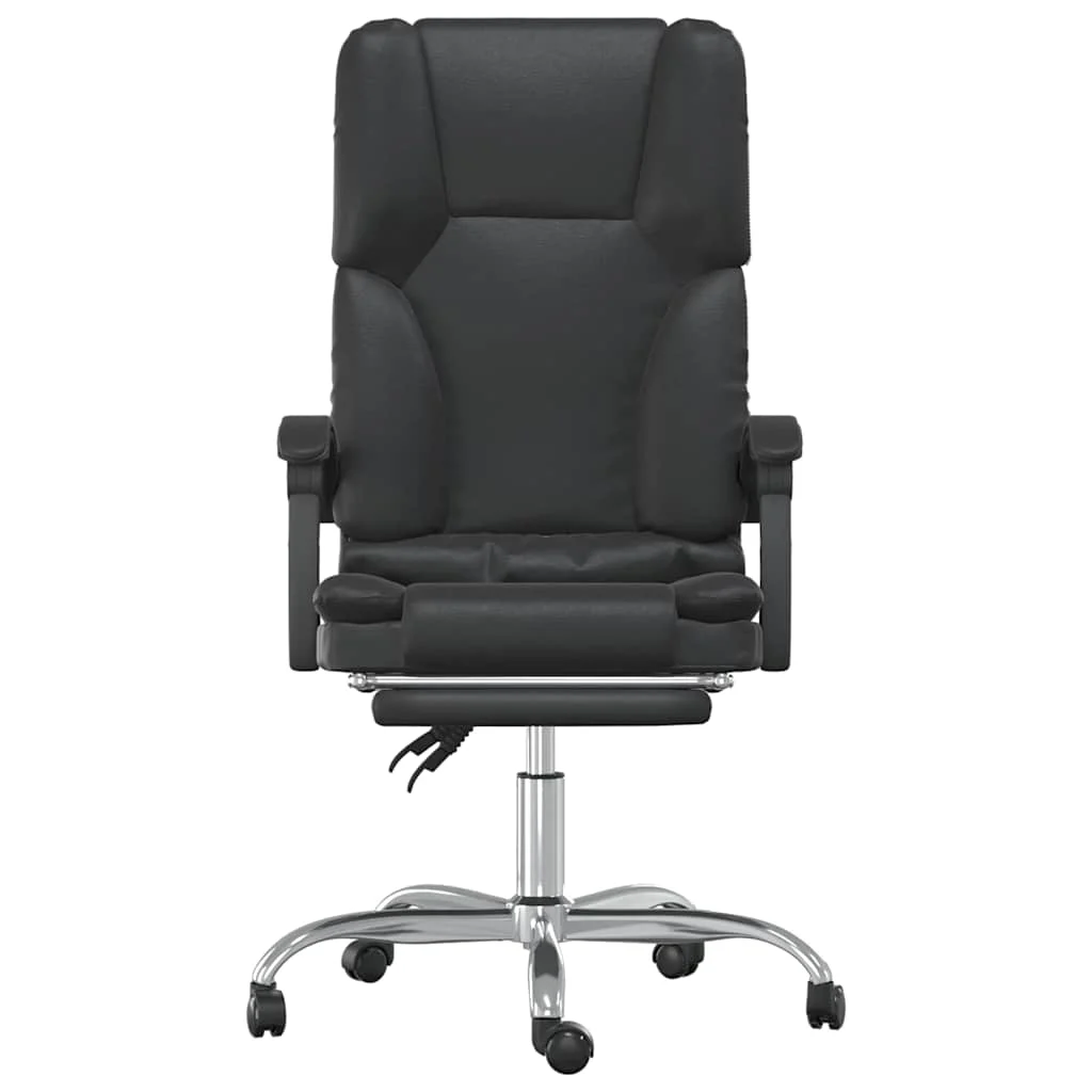 Fauteuil de massage inclinable de bureau 63 x 56 x 120 cm noir similicuir – vue de côté