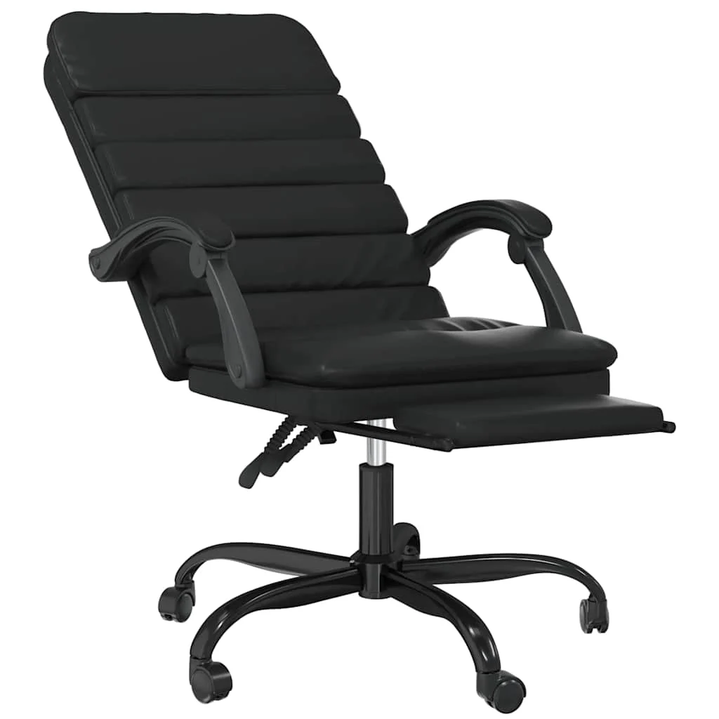 Fauteuil de massage inclinable de bureau 63 x 56 x 120 cm noir similicuir – modèle 3 – vue de détail