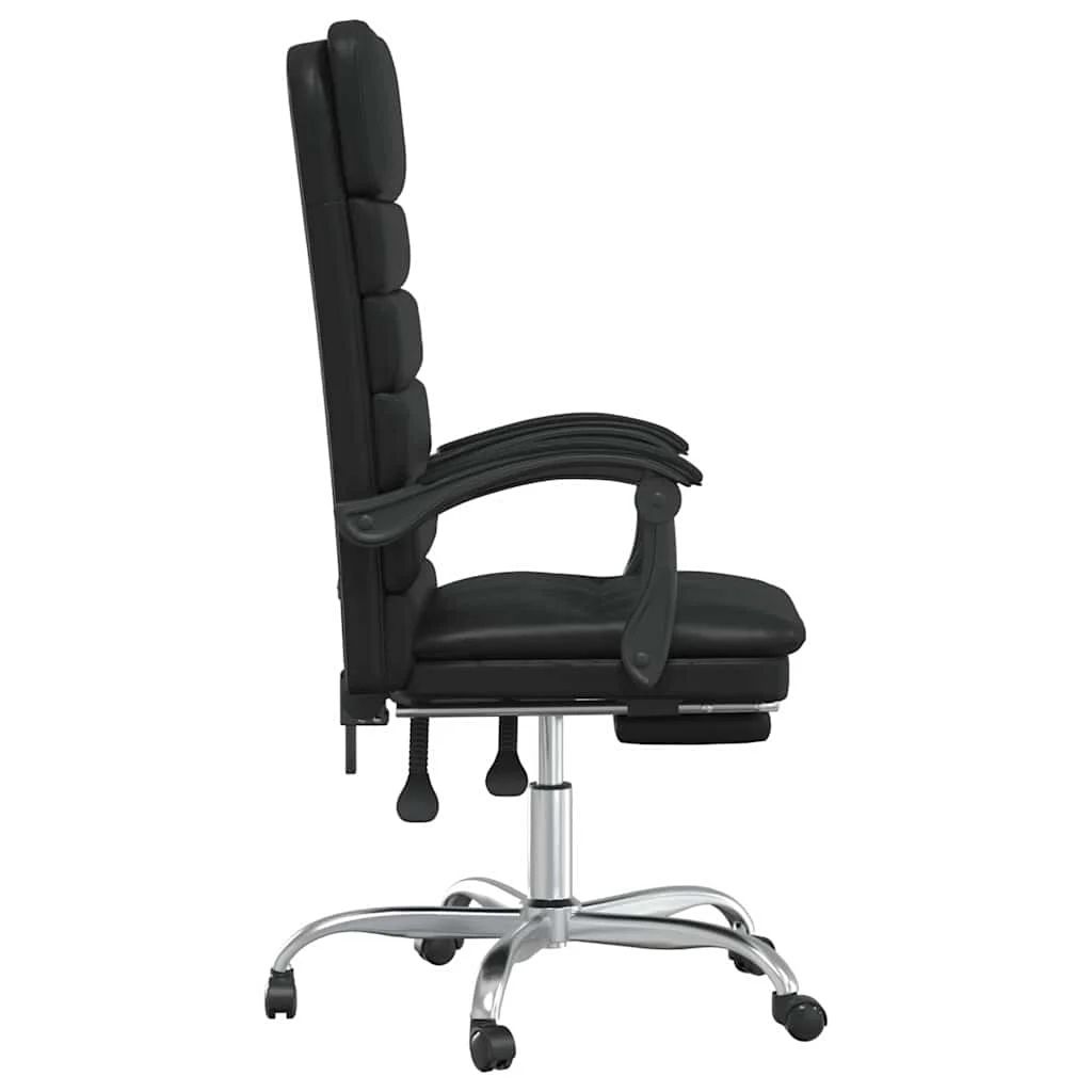 Fauteuil de massage inclinable de bureau 63 x 56 x 120 cm noir similicuir – modèle 5 – vue de détail