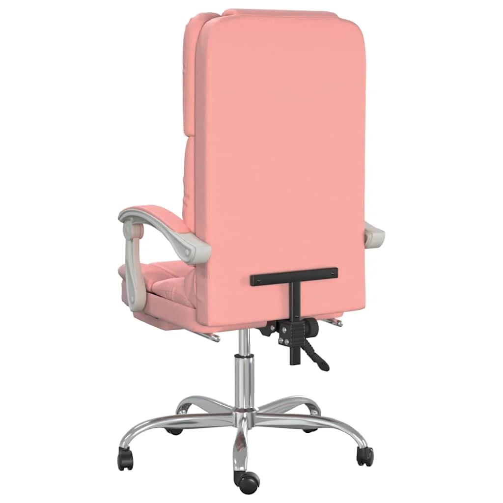 Fauteuil de massage inclinable de bureau 63 x 56 x 120 cm rose similicuir – modèle 2 – vue en situation