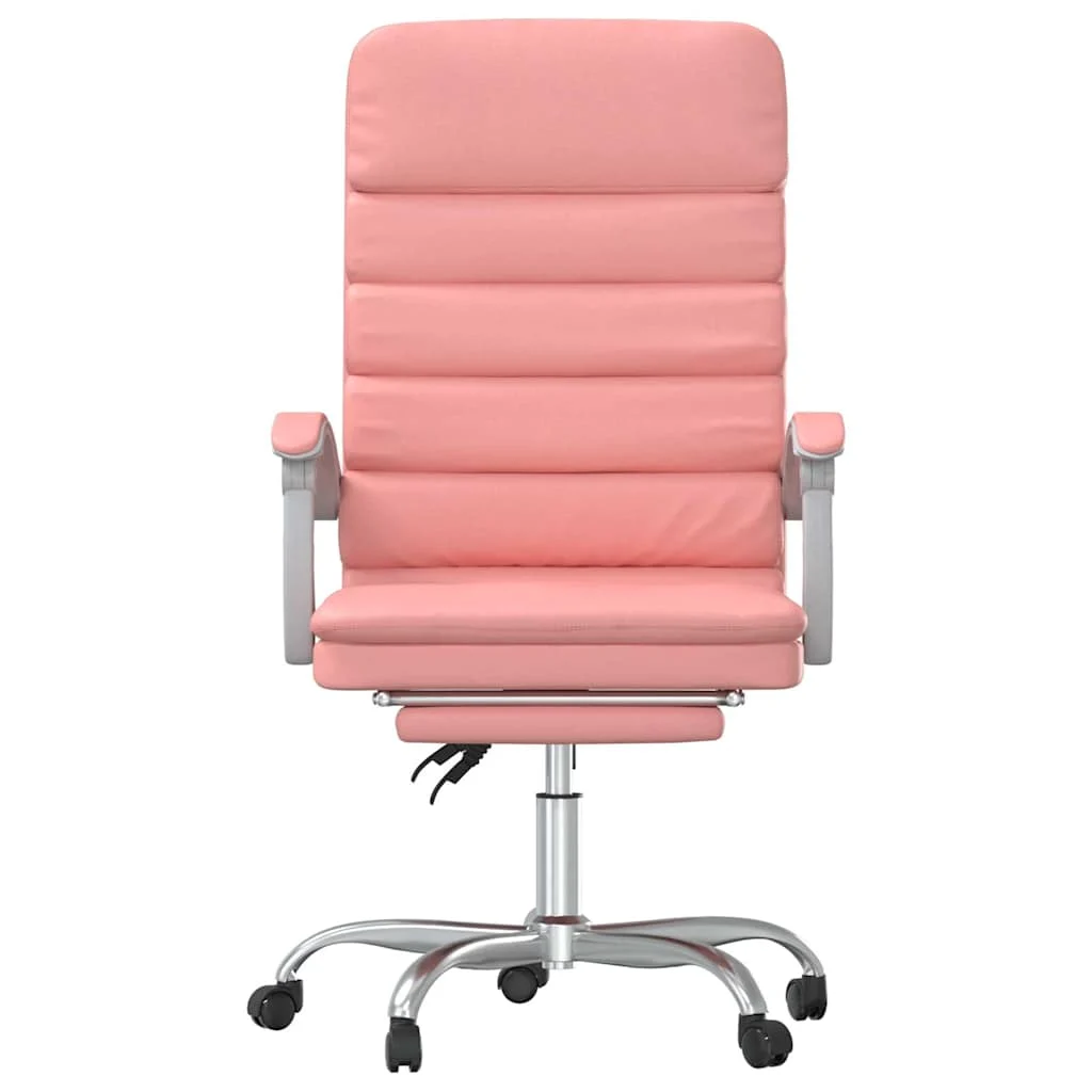 Fauteuil de massage inclinable de bureau 63 x 56 x 120 cm rose similicuir – modèle 3 – vue de côté