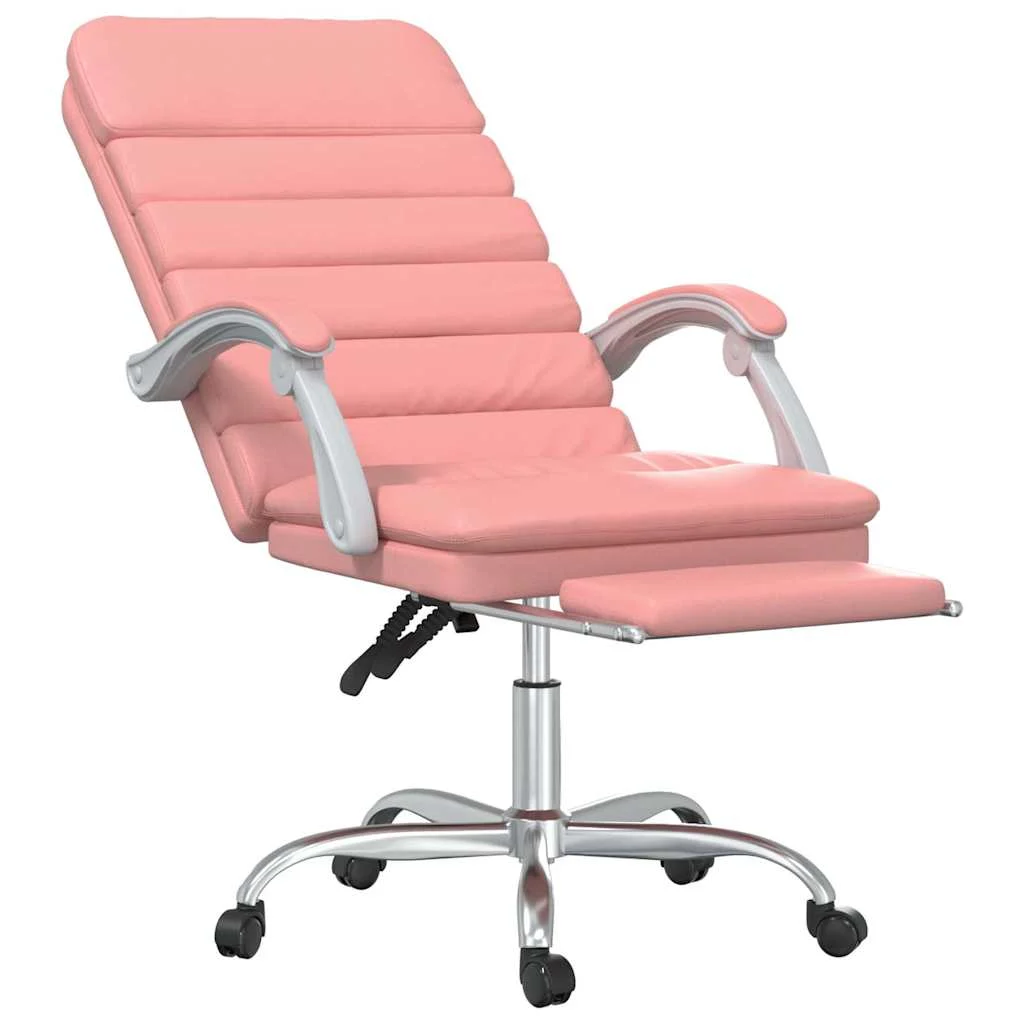 Fauteuil de massage inclinable de bureau 63 x 56 x 120 cm rose similicuir – modèle 3 – vue de détail