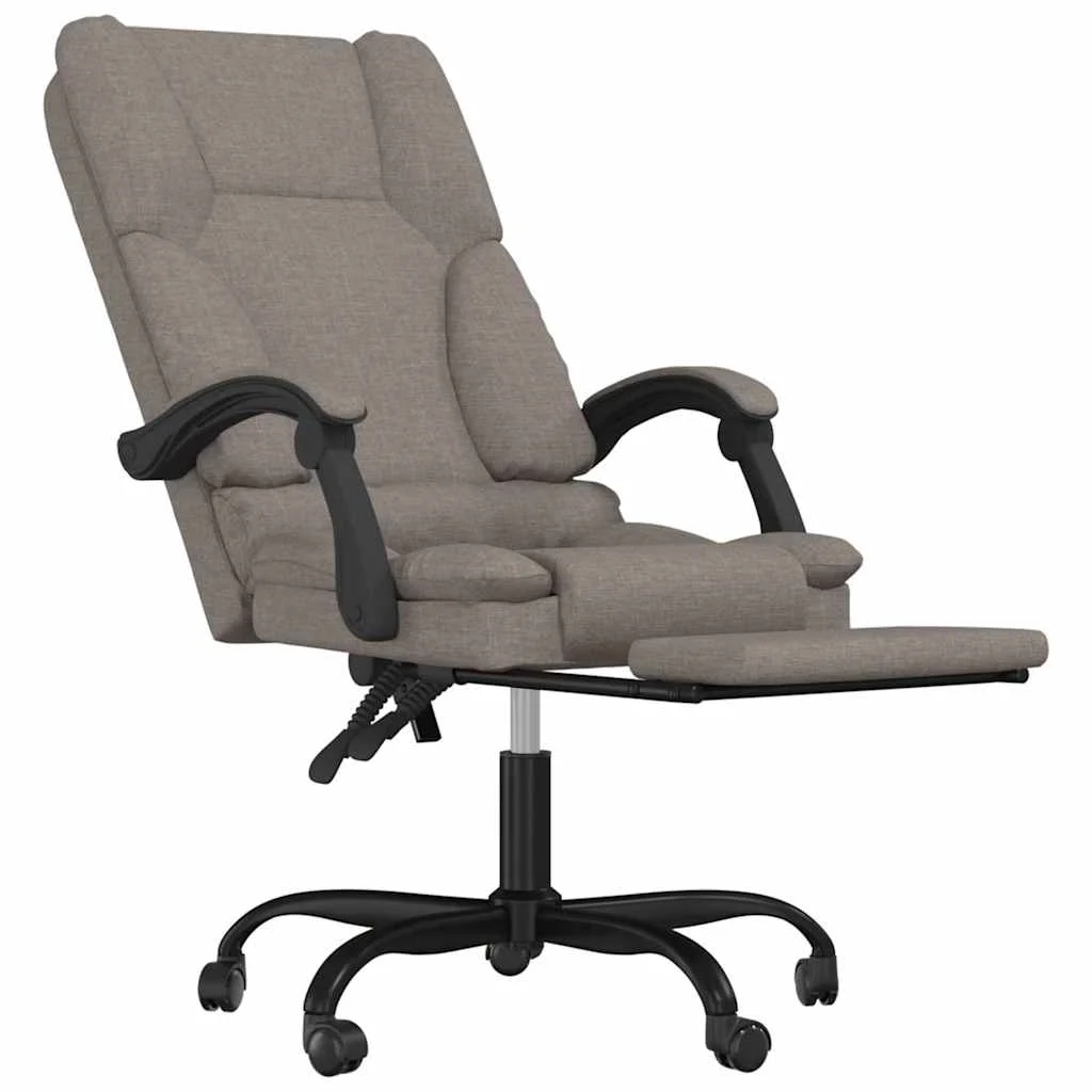 Fauteuil de massage inclinable de bureau 63 x 56 x 120 cm taupe tissu – vue de dessus