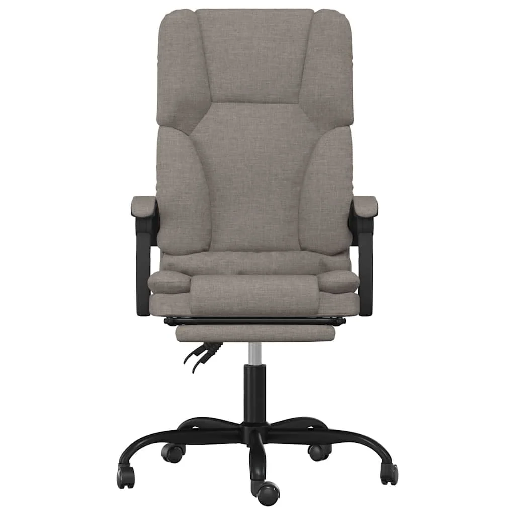 Fauteuil de massage inclinable de bureau 63 x 56 x 120 cm taupe tissu – vue de côté