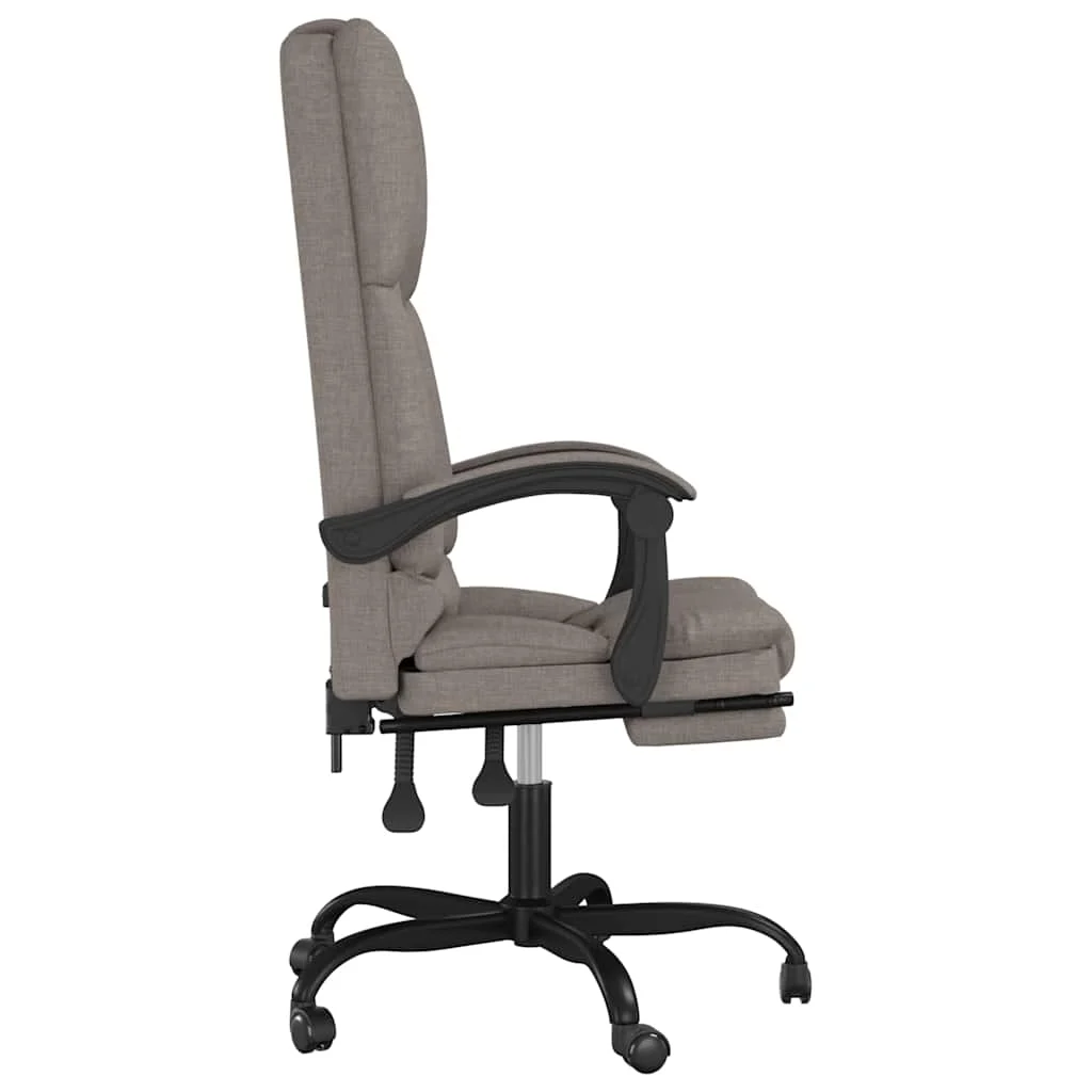 Fauteuil de massage inclinable de bureau 63 x 56 x 120 cm taupe tissu – vue de détail