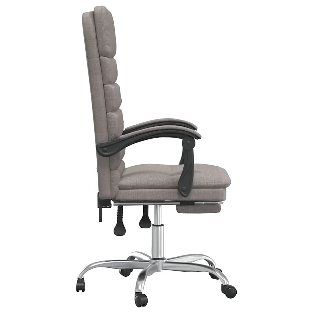 Fauteuil de massage inclinable de bureau 63 x 56 x 120 cm taupe tissu – modèle 3 – vue de dessus