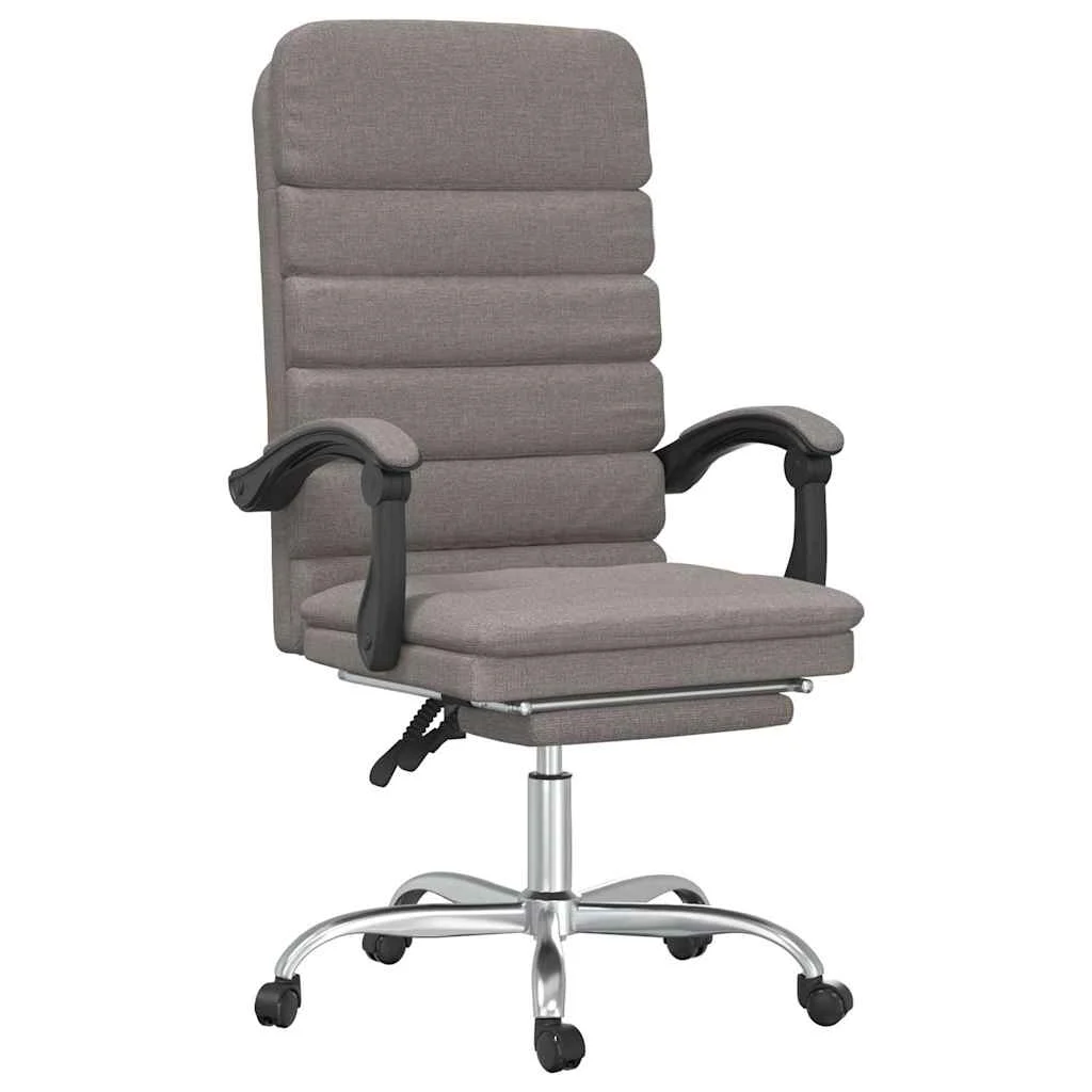 Fauteuil de massage inclinable de bureau 63 x 56 x 120 cm taupe tissu – modèle 3 – vue de face