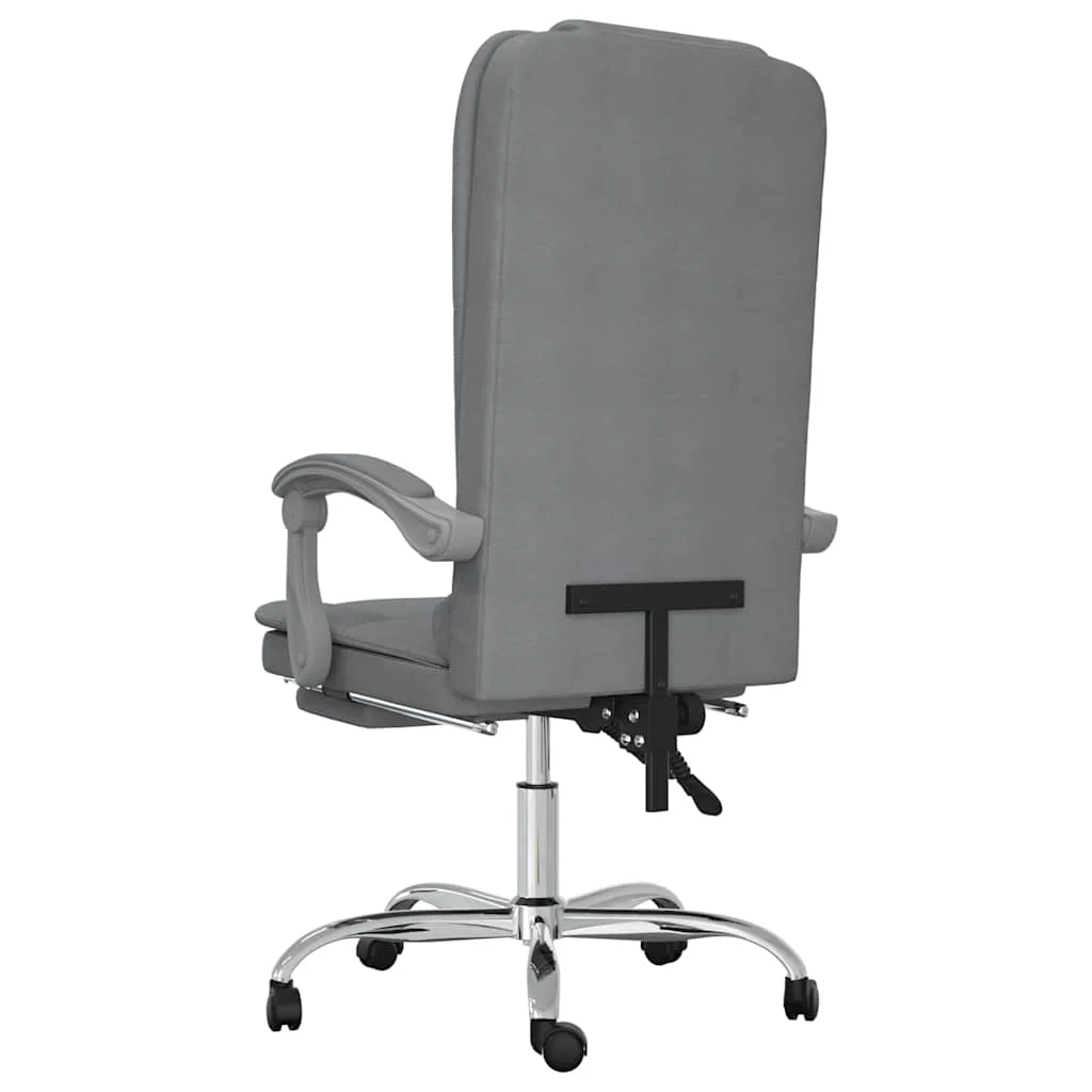Fauteuil de massage inclinable de bureau 63 x 56 x 122 cm gris clair tissu – vue en situation