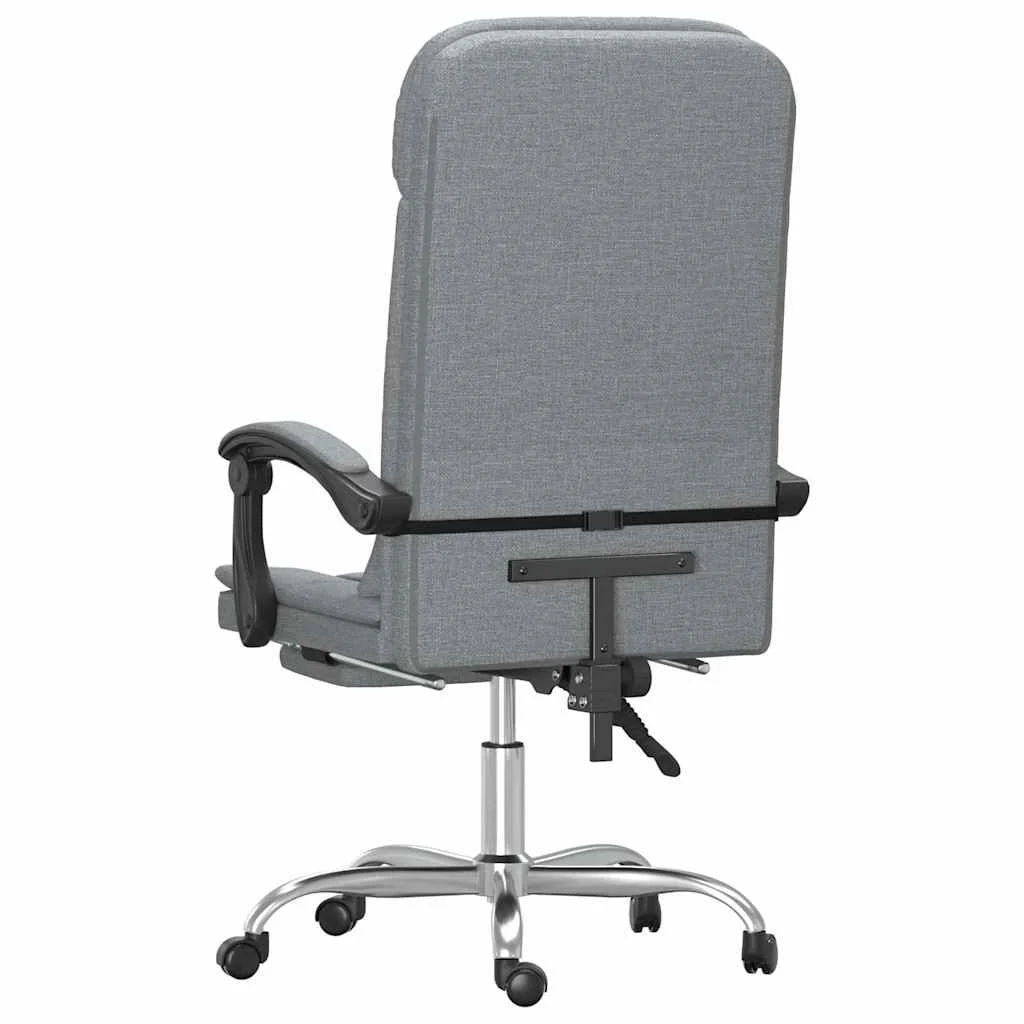 Fauteuil de massage inclinable de bureau 63 x 56 x 122 cm gris clair tissu – modèle 2 – vue de dessus