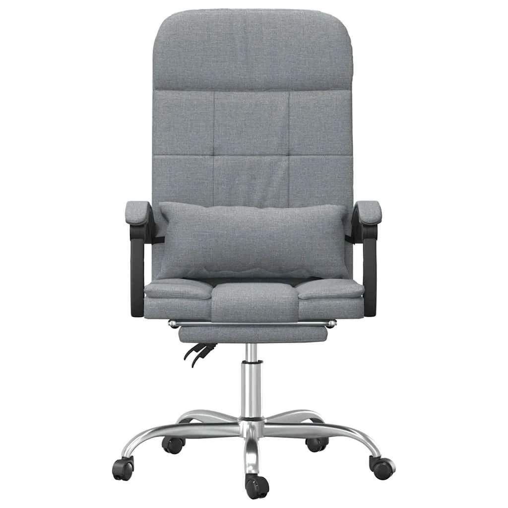 Fauteuil de massage inclinable de bureau 63 x 56 x 122 cm gris clair tissu – modèle 2 – vue de côté